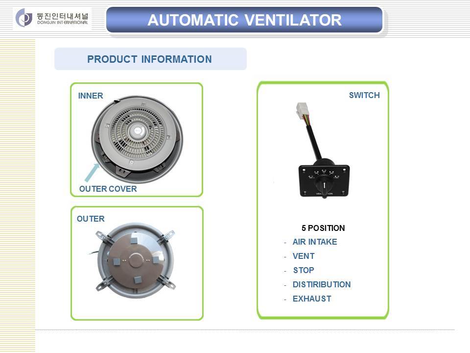 Ventilator System For Bus (Hyundai, Daewoo)