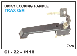Dicky Locking Handle TRAX O/M - Chrome Finish, 4-Wheeler Compatibility | Enhanced Security with 1 Year Warranty