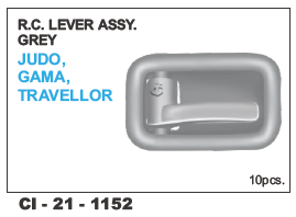 Rc Lever Assy Grey Judo, Gama, Traveller L/r - Four Wheeler Vehicle Type, Warranty Included | Durable Grey Finish With Enhanced Functionality