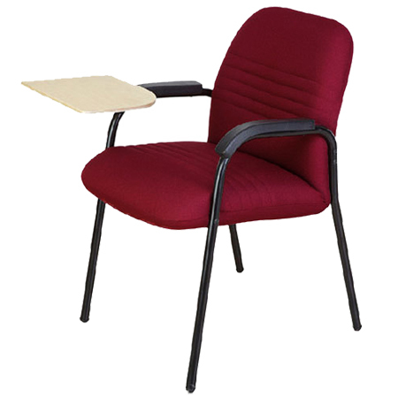 Devon Training Chair - Cushioned Comfort, Durable Design | Folding Writing Pad, 1-Year Warranty