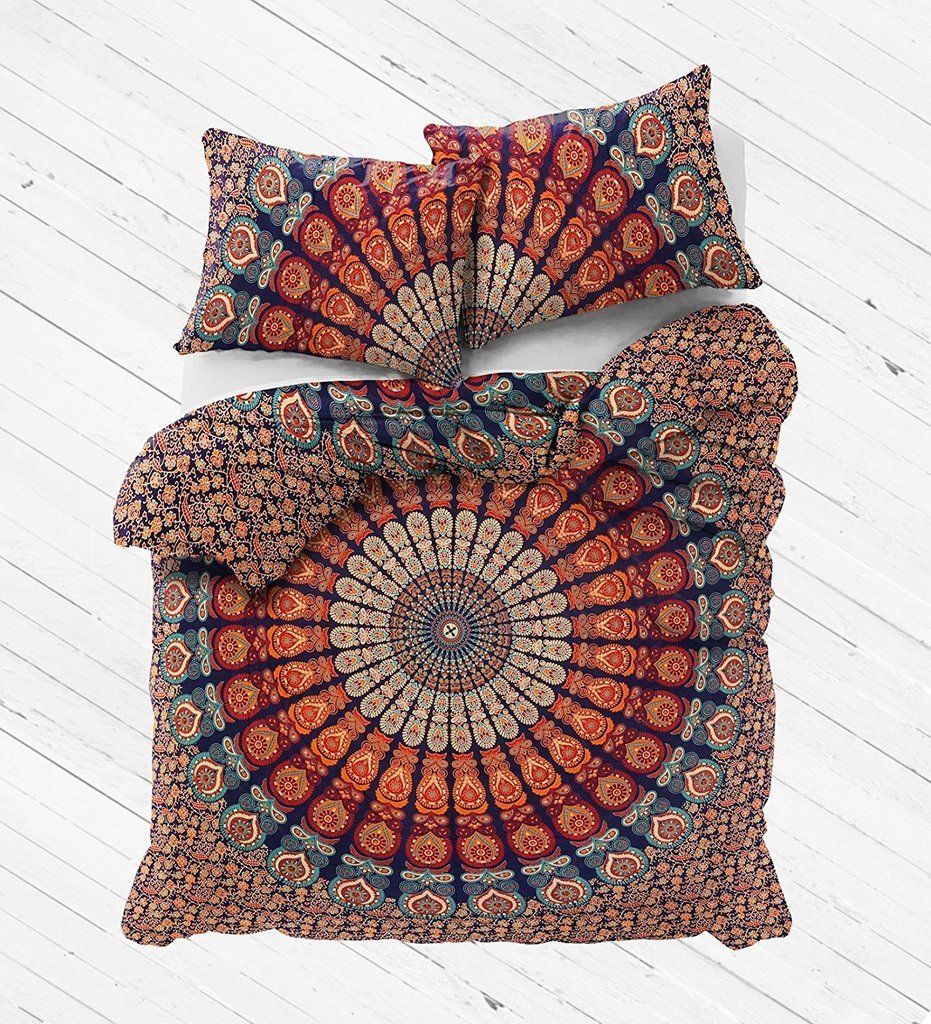 Quick Dry Indian Mandala Cotton Round Duvet Cover