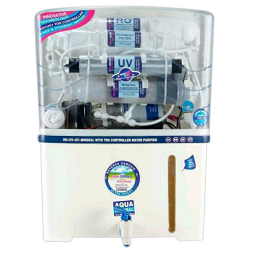 Water Purifier - Plastic & Stainless Steel, 300x200x400 mm, White | 3-5 Stage Filtration, UV Sterilization, 10 LPH Water Flow Rate, 50W Power