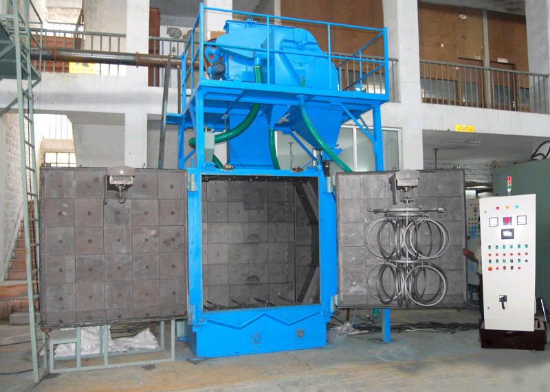 Door Mounted Hook Spinner Hanger Shot Blasting Machine