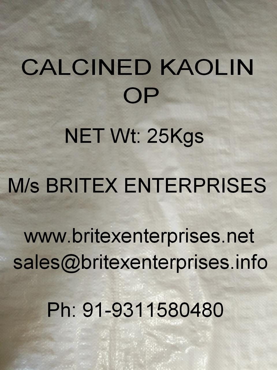 Calcined Kaolin Powder - Alsio3 Composition, Fine White Powder | Ideal For Paints, Rubber, Plastics, And Paper Applications