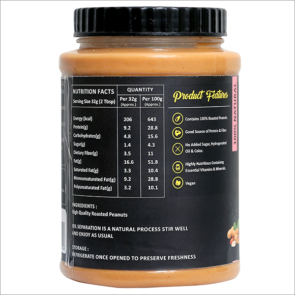 Natural Peanut Butter Unsweetened 1kg