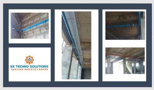 Compressed Aluminum Airpipe Fittings - Color: Blue