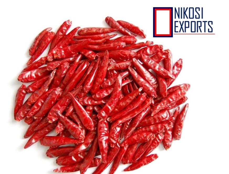 Teja Chilli - Whole Dried Red Chilli, S17 Type | Best Quality, Bright Red Color, Shelf Life Of 1 Year, Available With Stem