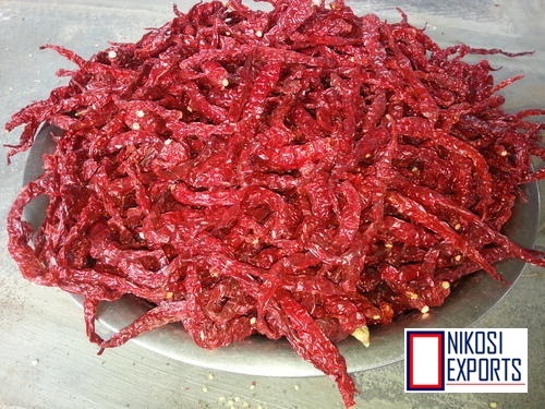 Teja Chilli - Whole Dried Red Chilli, S17 Type | Best Quality, Bright Red Color, Shelf Life Of 1 Year, Available With Stem