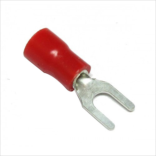 Copper Fork Cable Lug - Copper Material, Nickel Plated Surface Treatment | Pre-Insulated Shock-Resistant Design for Reliable Current Flow