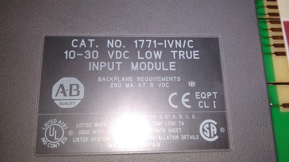 Allen Bradley Input Output Module 1771-ivn/c