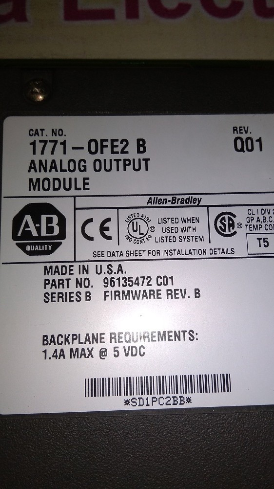 Allen Bradley Input Output Module 1771-ofe2 B