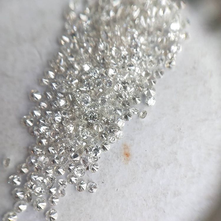 Cvd Diamond 1.25mm To1.30mm Ghi Vvs Vs Round Brilliant Cut Lab Grown Hpht Loose Stones Tcw 1