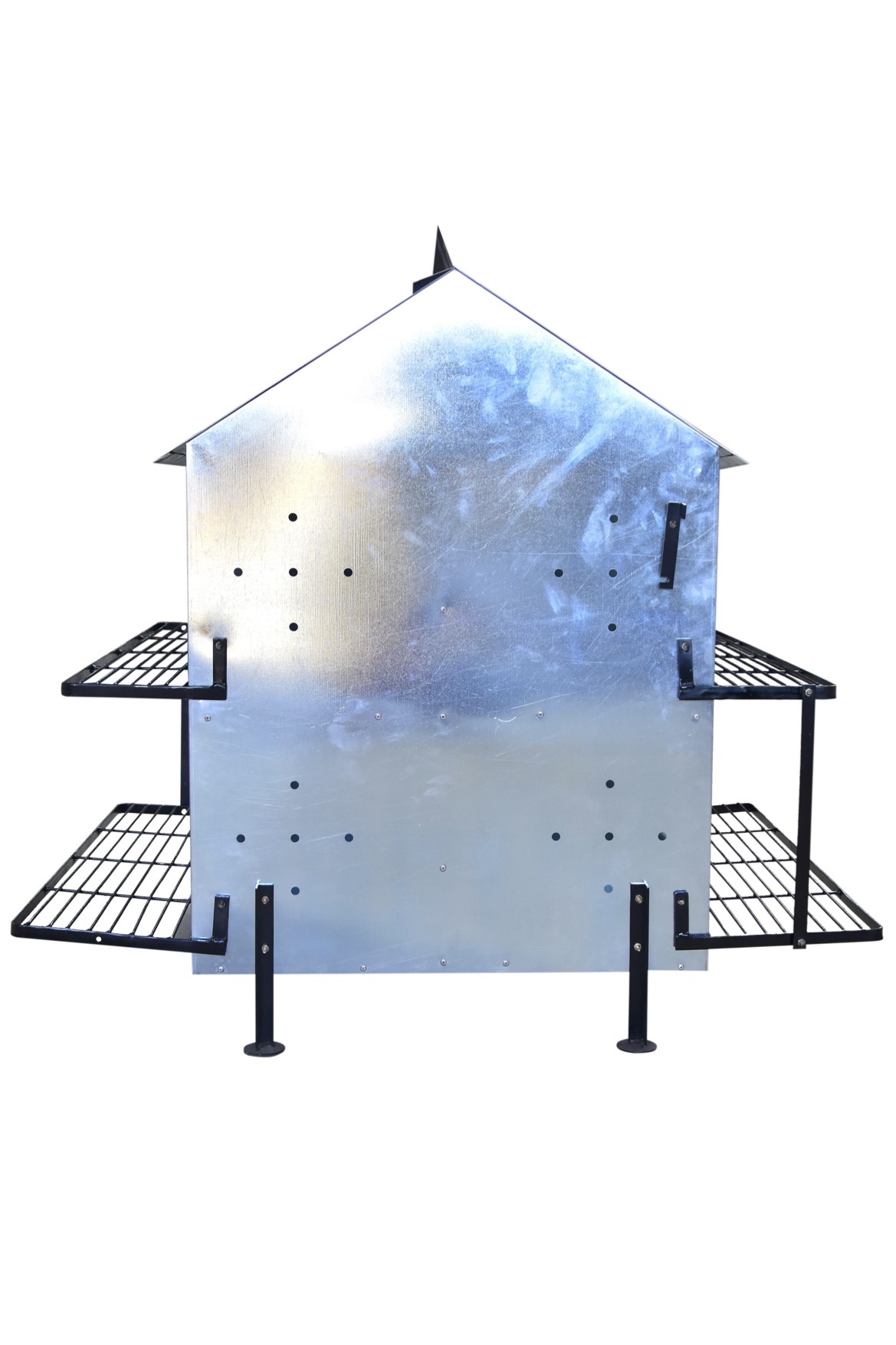 Nest Box - Galvanized Steel, 48x36x36 Inches, Silver | Durable Material, Easy Assembly, Spacious Design, Weather Resistant, Secure Nesting, Ventilation