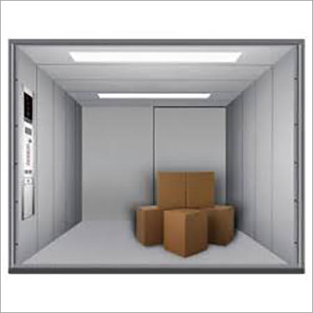 Goods Lift Cabin - Galvanized Steel, Electric Power Supply | AC Drive Type, Safety Sensors, Emergency Lowering, Auto-Flap, Photocell Protection, Overload Holding Stop, Fault Self Diagnosis, Upward & Down Over Speed Protection