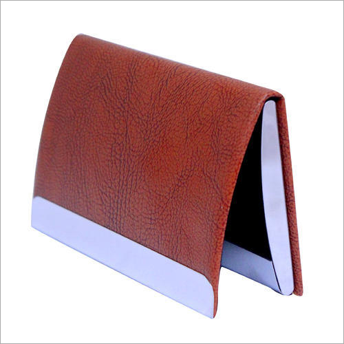 ATM Business Card Holder - Leather, Square Design, 75g Weight | Flexible, Unisex, Good Finishing, 15 Card Storage Capacity