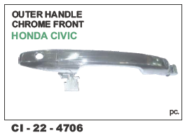Outer Handle Chrome Front  Honda Civic L/R Vehicle Type: 4 Wheeler