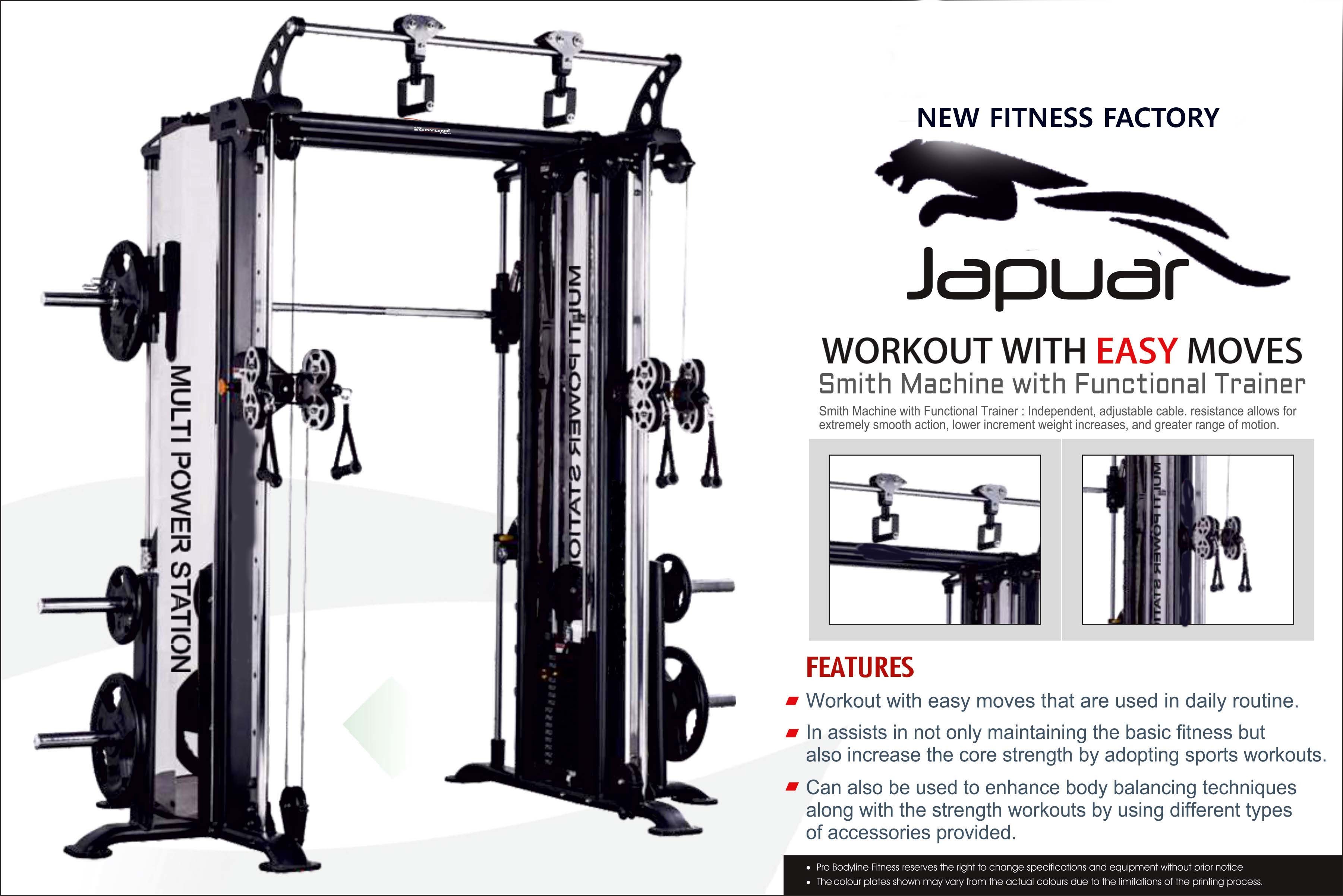 Functional Trainer - 81.5" L X 48" W X 90.6" H | Adjustable Operation Mode, 200kgs Weight Capacity, Commercial Use