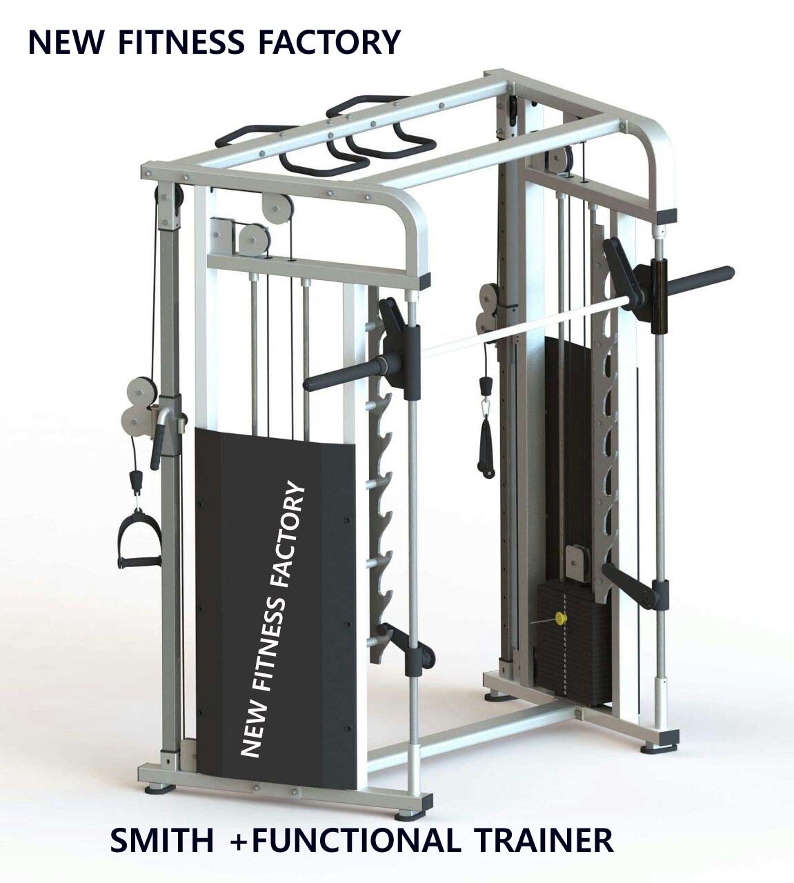 Functional Trainer - 81.5" L X 48" W X 90.6" H | Adjustable Operation Mode, 200kgs Weight Capacity, Commercial Use