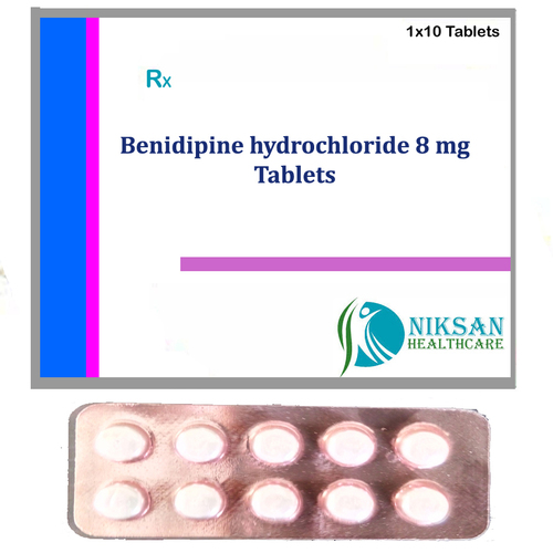 Benidipine Hydrochloride 8 Mg Tablets Age Group: Suitable For All Ages