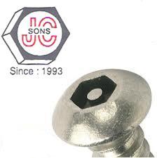 Pin Hex Button Head Self Tapping Screw Application: Theft Proof