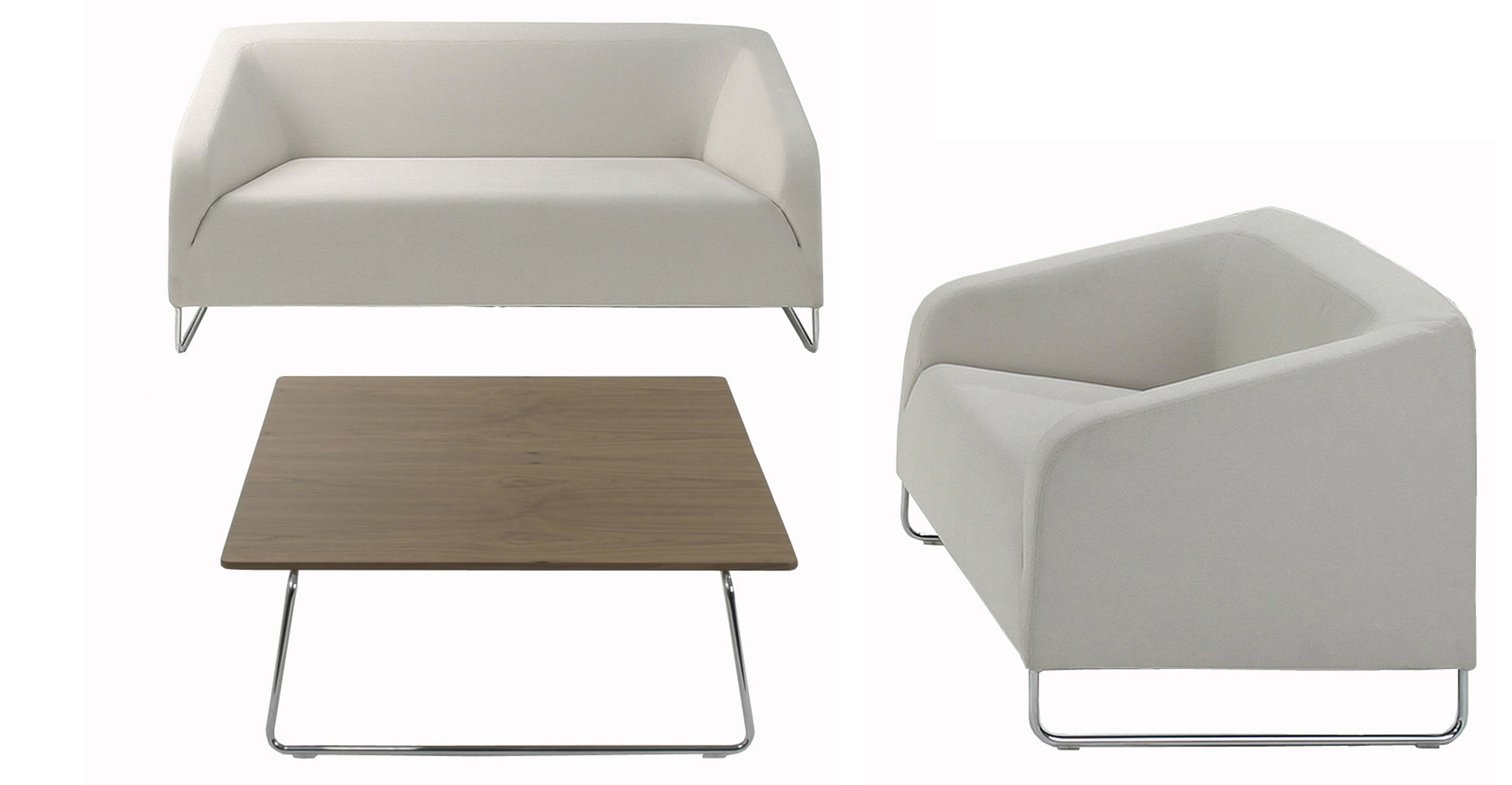 Durable 2 + 2 Seater Fabric Cushion Sofa