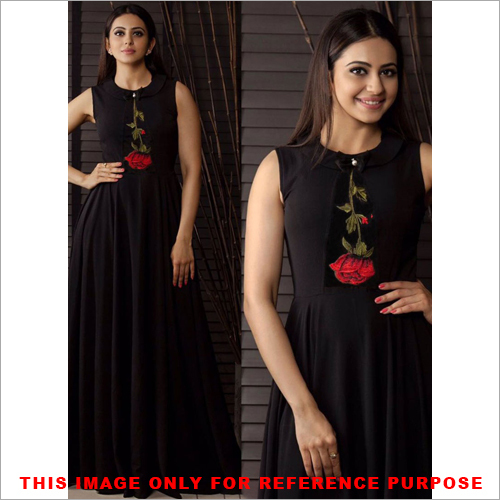 Available In Different Color Ladies Rayon Gown