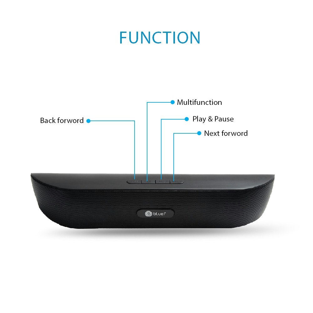 Bluei Classic-z5 Hi-basss, 5.0 Bluetooth Version With Built - In Fm Radio, Aux Input, Call Function & Sd Card Support, Portable Bluetooth Speaker Cabinet Material: Abs Plastic
