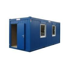 Prefabricated Portable Container - Steel Material, Various Dimensions | Double Door, Multiple Windows, Optional Insulation, Powder Coated Finish, High Mechanical Strength