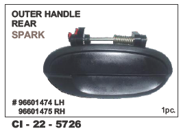 Outer Handle Rear SPARK - Durable Metal Construction | Suitable for 4 Wheeler Vehicles, Backed by Warranty