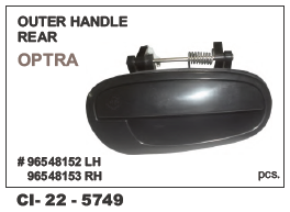 Outer Handle Rear Optra Lh/Rh Vehicle Type: 4 Wheeler
