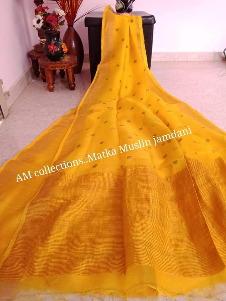 Winter Matka Silk Jamdani Sarees