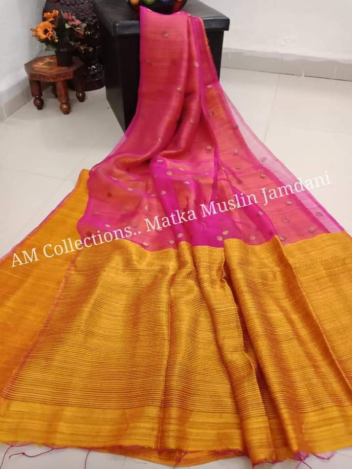 Winter Matka Silk Jamdani Sarees