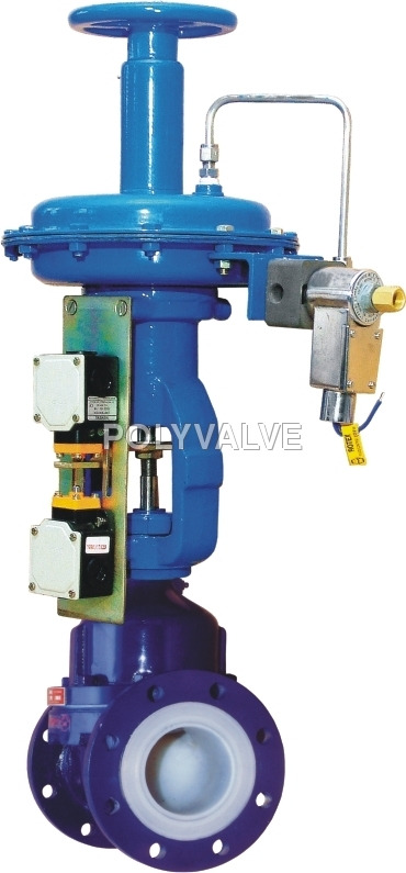 Pvdf Pneumatic Diaphragm Valve - Color: Blue