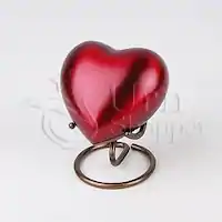 Essence Azure Heart - Brass Metal, 3x3x1.5 Inches, Blue Color | Cloisonnã© Design, Includes Display Stand, Keepsake Token For Remembrance