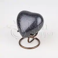 Etienne Opal - Metal Brass Heart-shaped Cremation Urn 3.00" X 3.00" X 1.50" | Yellow Cloisonnã© Finish Includes Display Stand Token Of Remembrance