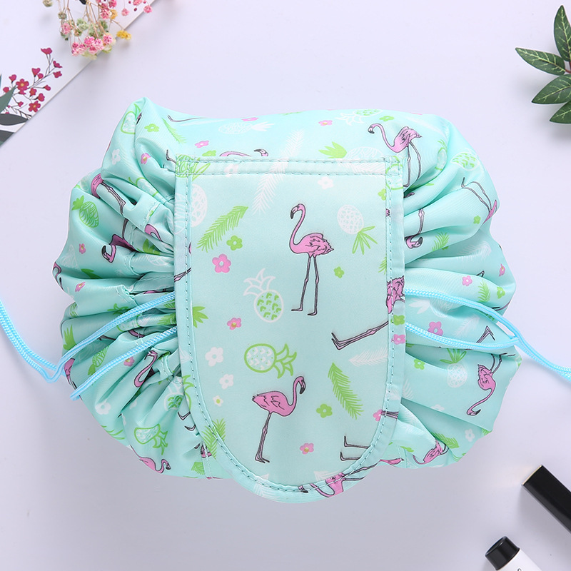 Lazy Cosmetic Bag - High Quality Oxford Cloth, 25x20x8 Cm, Multi-color | Dustproof, Drawstring Closure, Portable Travel Organizer, Easy Access Design