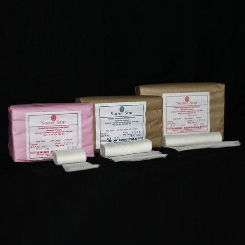 Rolled Cotton Bandage - 100% Cotton, Length 2.4 to 6.5 Meter, White Color | No-Fraying Edges, High Absorbency, Compression Bandage