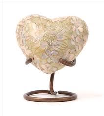 White Trinity Pearl Brass Keepsake Urn