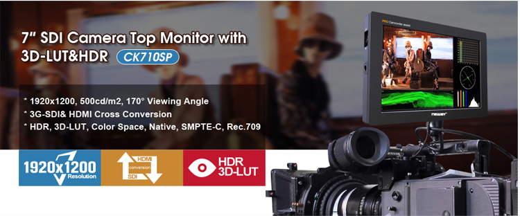 Black On-camera Monitor Ck710sp