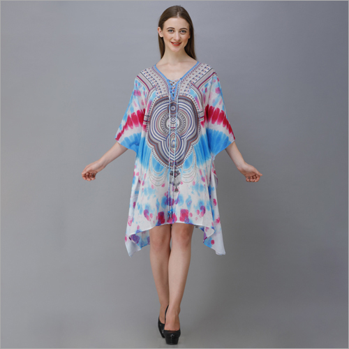 Availoable In All Color Ladies Crepe Kaftan