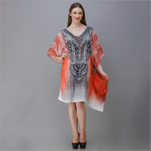 Availoable In All Color Ladies Digital Print Kaftan