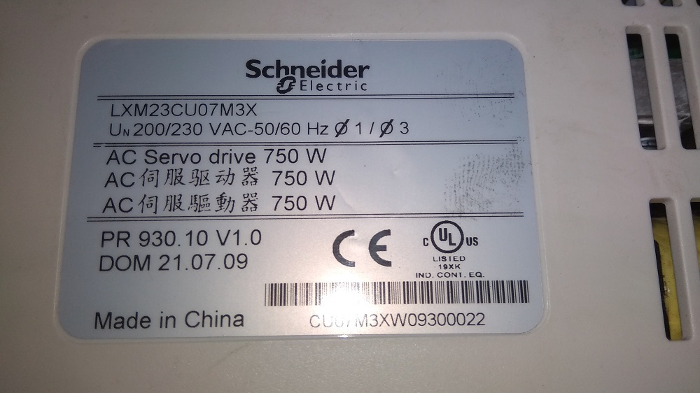 Schneider Servo Drive Lxm23cu07m3x