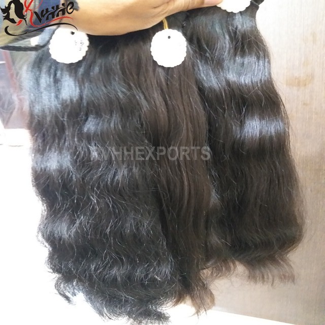Machine Weft Hair - 100% Remy Virgin Human Hair 10-30 Inch Lengths | Natural Wavy Double Weft No Shedding Bleachable Temple Hair