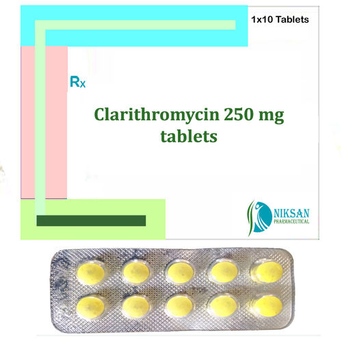 क्लेरिथ्रोमाइसिन 250 मिलीग्राम टैबलेट सामान्य दवाएं