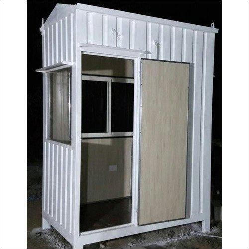 White And Black Steel Security Guard Booth