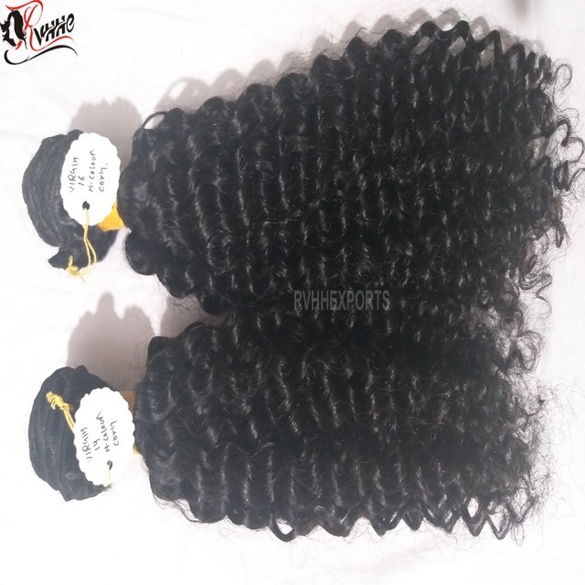 Natural On Sale Cheap 100% Human Hair Weave Indian Virgin Hair Spring Wave Curly Hair