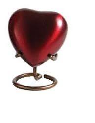 Bronze Star Of David Heart Cremation Urn