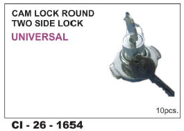 Cam Lock Round Two Side Lock UNIVERSAL - Durable Metal Design, Suitable for 4-Wheeler Vehicles, Warranty Included | Universal Compatibility, Easy Installation