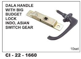Dala Handle With Big Budget Lock - Durable Asian Switch Gear for 4-Wheelers | Warranty Included, Enhanced Security Features