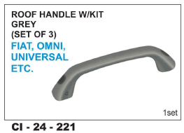 Roof Handle W/Kit GREY (Set of 3) FIAT, OMNI - Vehicle Type: 4 Wheeler | Warranty Included, Optimal Durability & Stylish Design